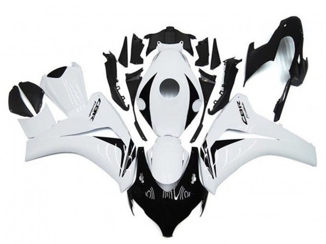 Carénages Moto Honda CBR1000RR 2008-2011 - Blanc Noir Brillant