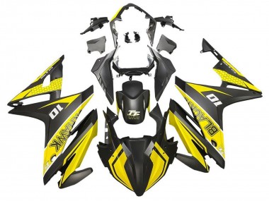 Carénages Moto Honda CBR500R 2016-2018 - Jaune Noir Mat
