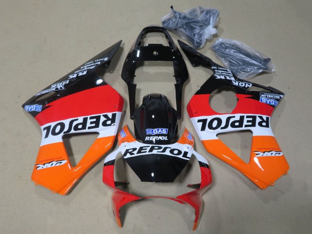 Carénage Moto Honda CBR900RR 954 2002-2003 - Orange Blanc Rouge Noir Brillant Repsol