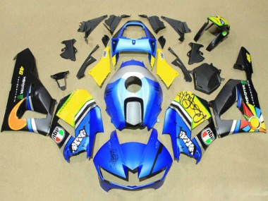 Carénages Moto Honda CBR600RR 2013-2023 - Bleu Jaune Noir Mat Vert Monstre