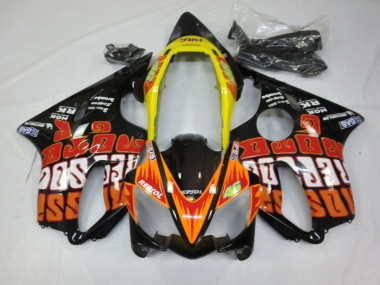 Carénages Moto Honda CBR600 F4i 2004-2007 - Jaune Orange Noir Brillant Rossi