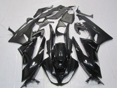 Carénages Moto Kawasaki ZX6R 2007-2008 - Noir Brillant Noir Mat