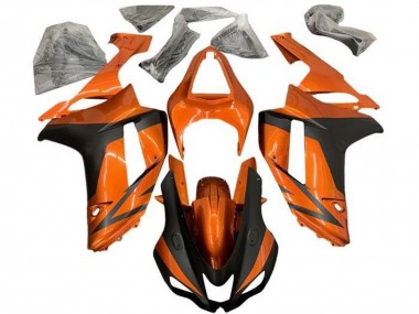Carénages Moto Kawasaki ZX6R 2007-2008 - Orange Noir Mat