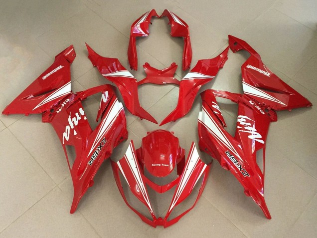 Carénages Moto Kawasaki ZX6R 2013-2018 - Rouge Blanc