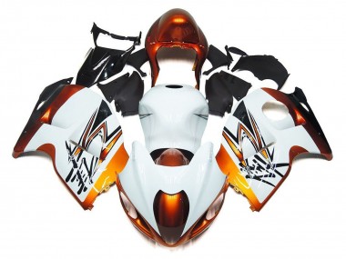 Carénages Moto Suzuki GSXR1000 1996-2007 - Blanc Orange Noir