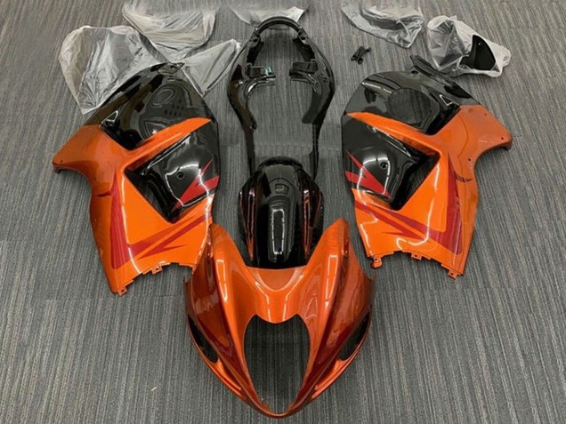 Carénages Moto Suzuki GSXR 1300 Hayabusa 1996-2007 - Orange Noir Rouge