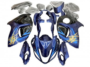 Carénages Moto Suzuki GSXR 1300 Hayabusa 2008-2020 - Bleu Noir Bleu Clair Or