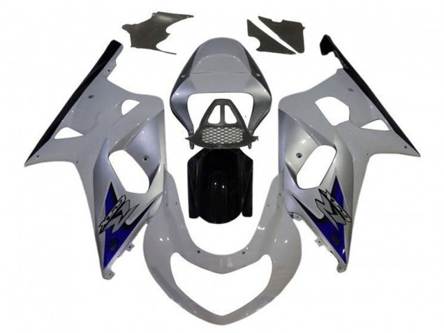 Carénages Moto Suzuki GSXR1000 2000-2002 - Blanc Argent Bleu Noir