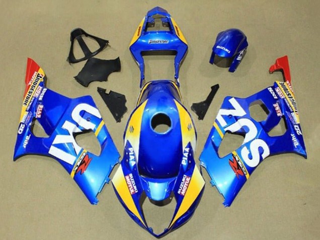 Carénages Moto Suzuki GSXR 1000 2003-2004 - Bleu Jaune Rouge Blanc Motul