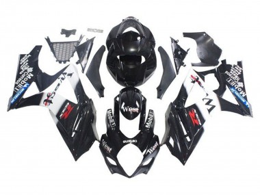 Carénages Moto Suzuki GSXR 1000 2005-2006 - Noir Brillant Blanc West