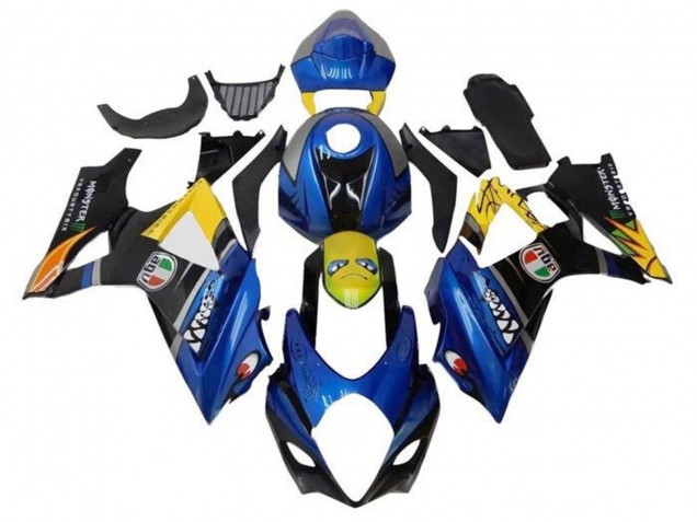 Carénages Moto Suzuki GSXR 1000 2005-2006 - Bleu Jaune Noir Requin