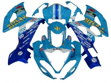 Carénages Moto Suzuki GSXR 1000 2005-2006 - Bleu Blanc Bande Rizla