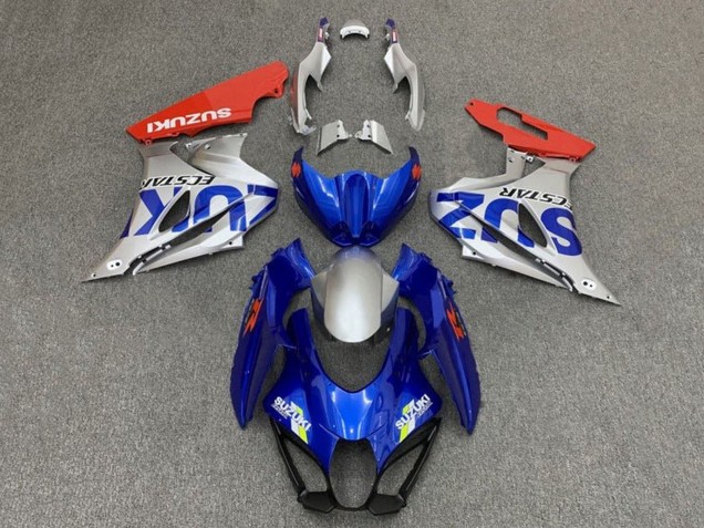 Carénages Moto Suzuki GSXR1000 2017-2024 - Bleu Argent Rouge