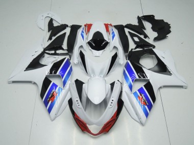 Carénages Moto Suzuki GSXR 1000 2009-2016 - Blanc Noir Bleu Rouge