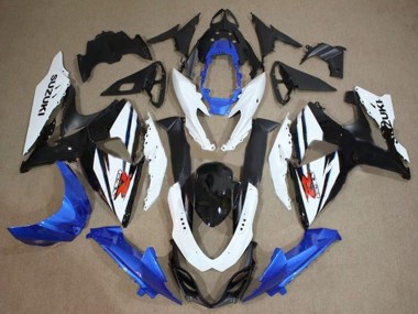 Kit Carénages Moto Suzuki GSXR 1000 2009-2016 - Blanc Bleu Noir
