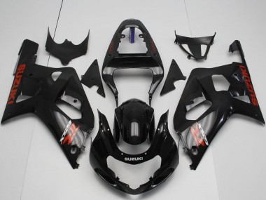 Carénages Moto Suzuki GSXR 600 / GSXR 750 2001-2003 - Noir Brillant Rouge