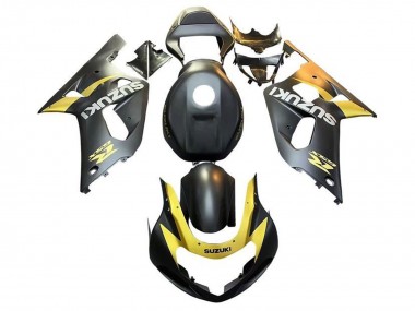 Carénages Moto Suzuki GSXR 600 / GSXR 750 2001-2003 - Noir Mat Jaune