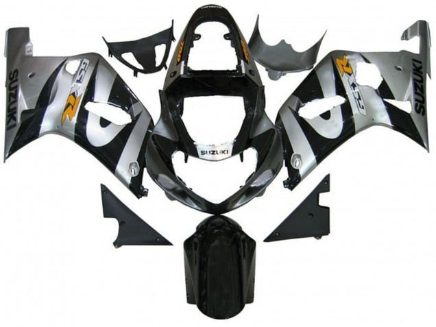 Carénages Moto Suzuki GSXR 600 / GSXR 750 2001-2003 - Argent Noir Jaune
