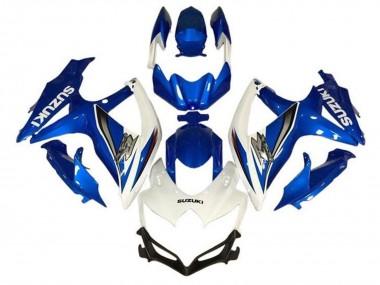 Carénages Moto Suzuki GSXR 600 / GSXR 750 2008-2010 - Blanc Bleu Argent