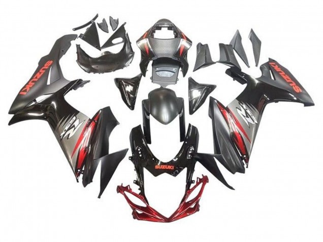 Carénages Moto Suzuki GSXR 600 / GSXR 750 2011-2024 - Noir Gris Rouge