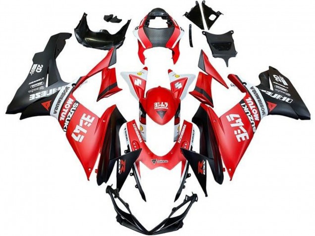 Carénages Moto Suzuki GSXR 600 / GSXR 750 2011-2024 - Rouge Blanc Noir Motul