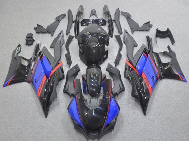 Carénages Moto Yamaha YZF R3/R25 2019-2021 - Bleu Rouge Noir Brillant