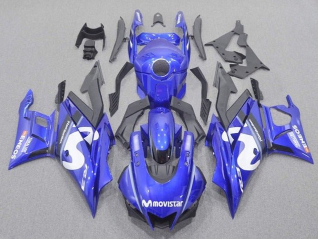 Carénages Moto Yamaha YZF R3/R25 2019-2021 - Bleu Blanc Noir MoviStar