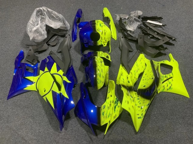 Carénages Moto Yamaha YZF R3/R25 2022-2024 - Jaune Bleu