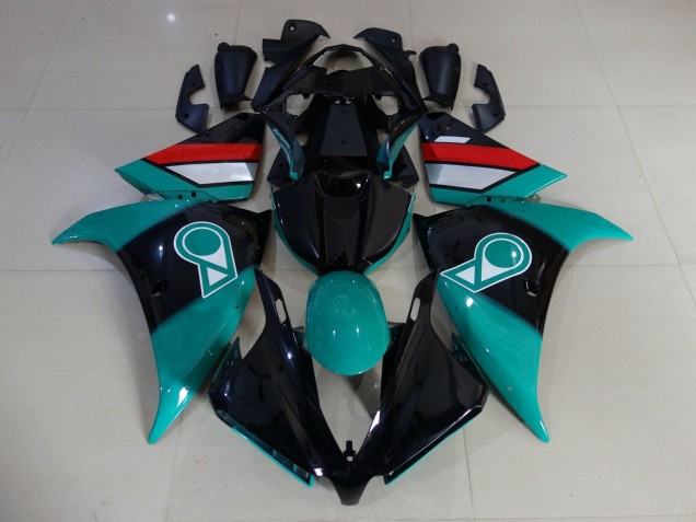 Carénages Moto Yamaha YZF 1000 R1 2009-2011 - Bleu Clair Noir Brillant Blanc Rouge