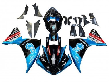 Carénages Moto Yamaha YZF 1000 R1 2009-2011 - Noir Bleu Clair Rouge Petronas