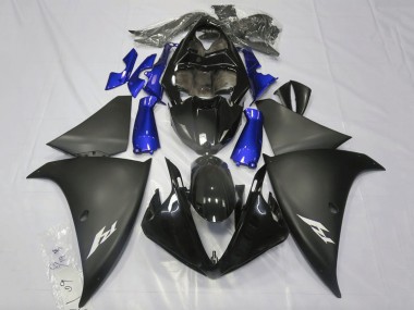 Carénages Moto Yamaha YZF 1000 R1 2009-2011 - Noir Brillant Noir Mat Bleu