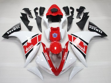 Carénages Moto Yamaha YZF 1000 R1 2009-2011 - Blanc Rouge Noir