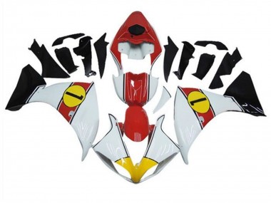 Carénages Moto Yamaha YZF 1000 R1 2009-2011 - Blanc Rouge Jaune Noir