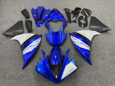 Carénages Moto Yamaha YZF 1000 R1 2012-2014 - Bleu Blanc Noir