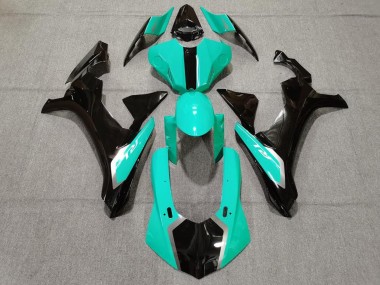 Carénages Moto Yamaha YZF 1000 R1 2015-2019 - Turquoise Bleu Noir Brillant