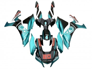 Carénages Moto Yamaha YZF 1000 R1 2020-2025 - Turquoise Bleu Noir Mat Petronas
