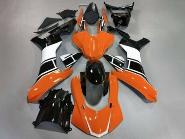 Carénages Moto Yamaha YZF 1000 R1 2020-2025 - Orange Blanc Noir Brillant