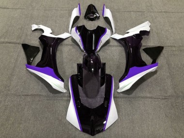 Carénages Moto Yamaha YZF 1000 R1 2020-2025 - Blanc Violet Noir Brillant