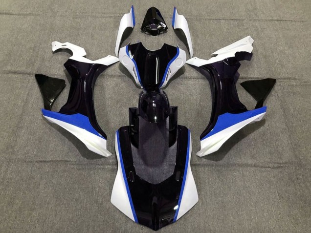 Carénages Moto Yamaha YZF 1000 R1 2020-2025 - Blanc Bleu Noir Brillant