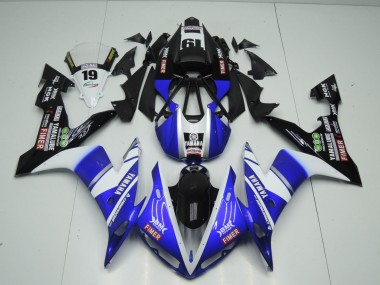 Carénages Moto Yamaha YZF 1000 R1 2004-2006 - Bleu Blanc Noir Fimer Yamalube