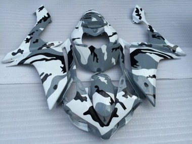 Carénages Moto Yamaha YZF 1000 R1 2007-2008 - Blanc Gris Noir Camouflage