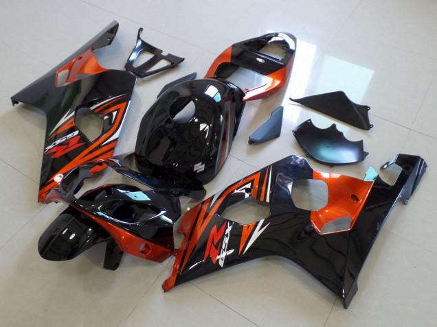 Carénages Moto Suzuki GSXR 600 / GSXR 750 2004-2005 - Noir Brillant Orange