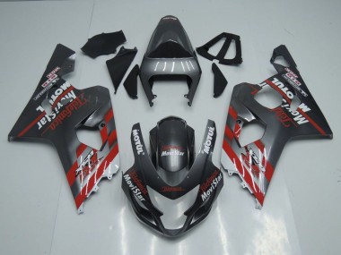 Carénages Moto Suzuki GSXR 600 / GSXR 750 2004-2005 - Gris Foncé Rouge