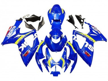 Carénages Moto Suzuki GSXR 600 / GSXR 750 2006-2007 - Bleu Blanc Jaune Rouge Ecstar