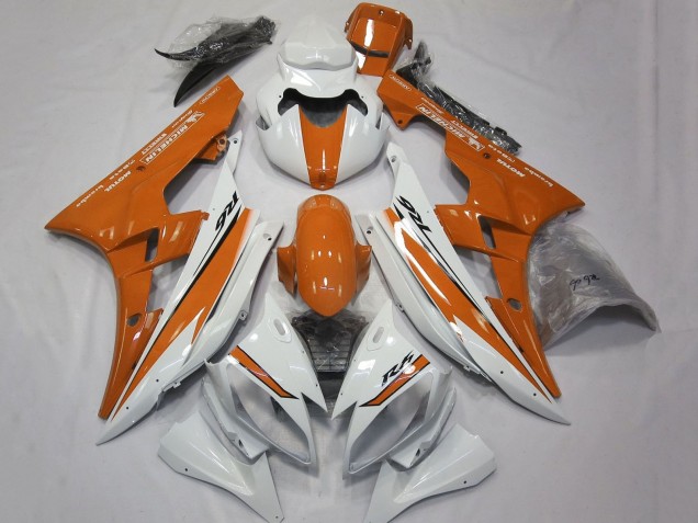 Carénages Moto Yamaha YZF R6 2006-2007 - Blanc Orange
