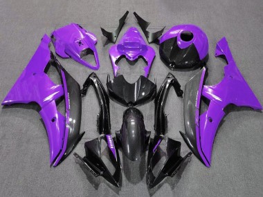 Carénages Moto Yamaha YZF R6 2008-2016 - Violet Noir Fibre de Carbone Style