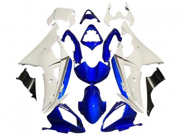 Carénage Moto Yamaha YZF R6 2008-2016 - Blanc Bleu Noir