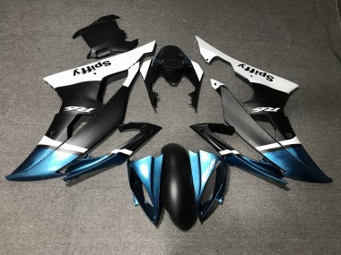 Carénages Moto Yamaha YZF R6 2008-2016 - Blanc Bleu Noir Mat Spiffy