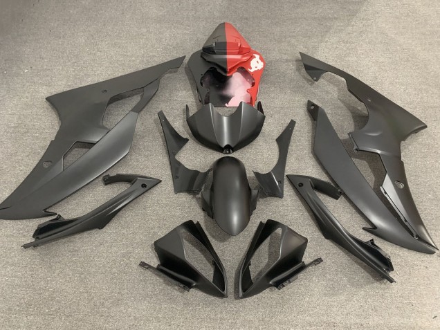 Carénages Moto Yamaha YZF R6 2008-2016 - Rouge Noir Mat