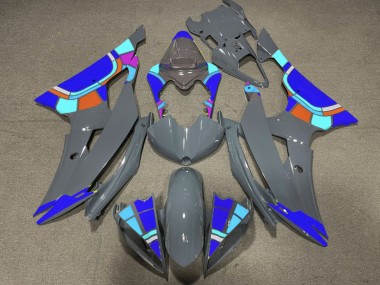 Carénages Moto Yamaha YZF R6 2008-2016 - Nardo Gris Bleu Roue Chromatique
